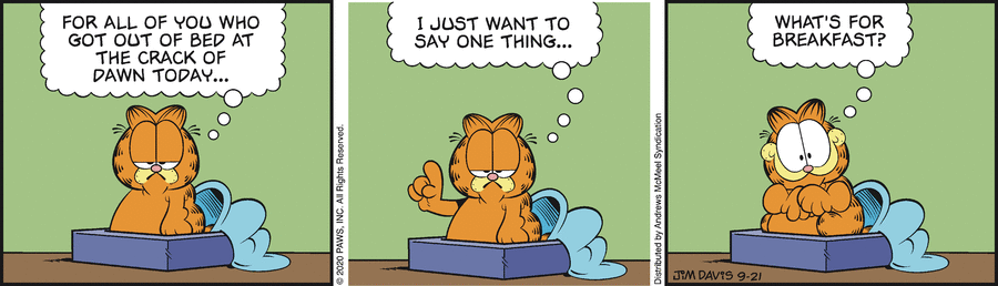 Garfield, September 21, 2020