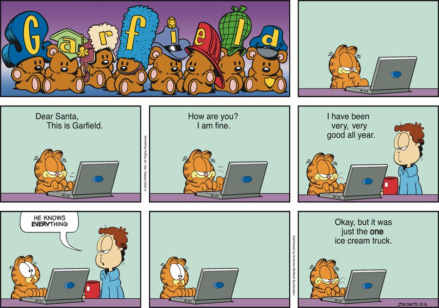 Garfield, December 6, 2020