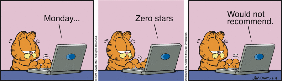 Garfield, January 4, 2021