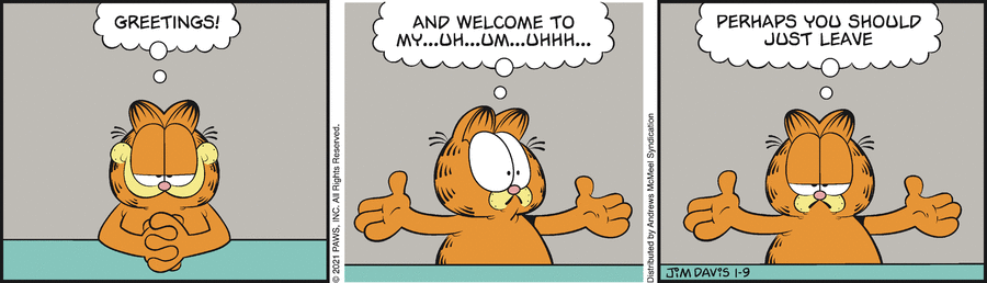 Garfield, January 9, 2021