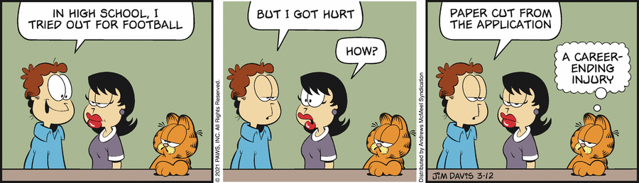 Garfield, March 12, 2021