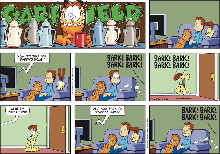 Garfield comic strip for Sunday, March 21, 2021