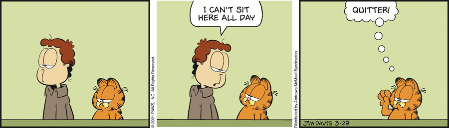 Garfield, March 29, 2021