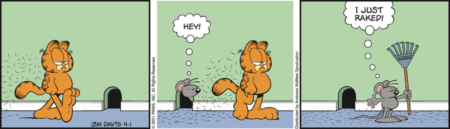 Garfield, April 1, 2021