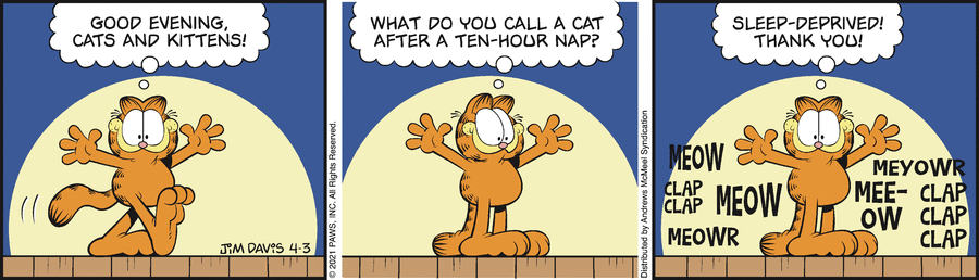 Garfield, April 3, 2021