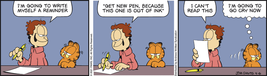 Garfield, April 6, 2021