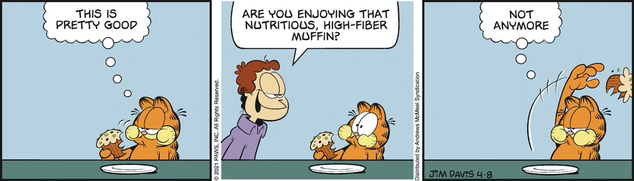 Garfield, April 8, 2021