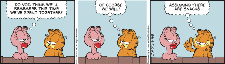Garfield comic strip for Friday, April 9, 2021