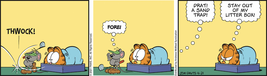 Garfield comic strip for Wednesday, April 21, 2021