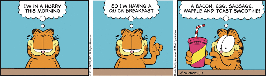 Garfield, May 1, 2021