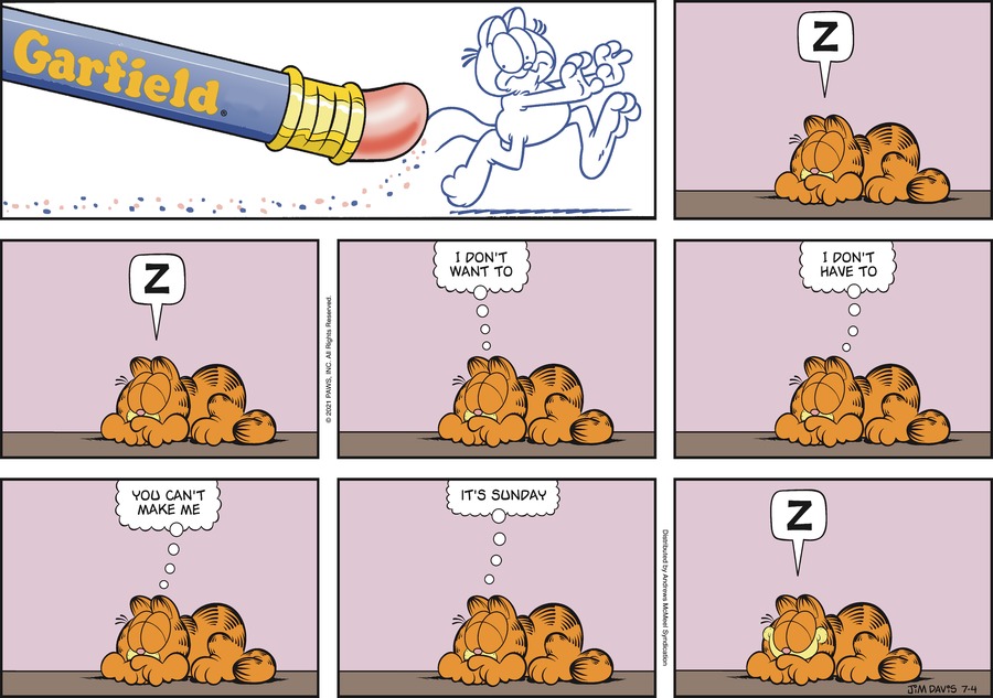 Garfield, July 4, 2021