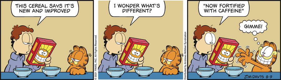 Garfield, August 9, 2021