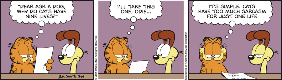 Garfield, September 15, 2021