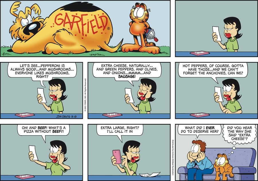 Garfield, September 19, 2021