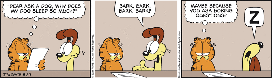 Garfield, September 29, 2021