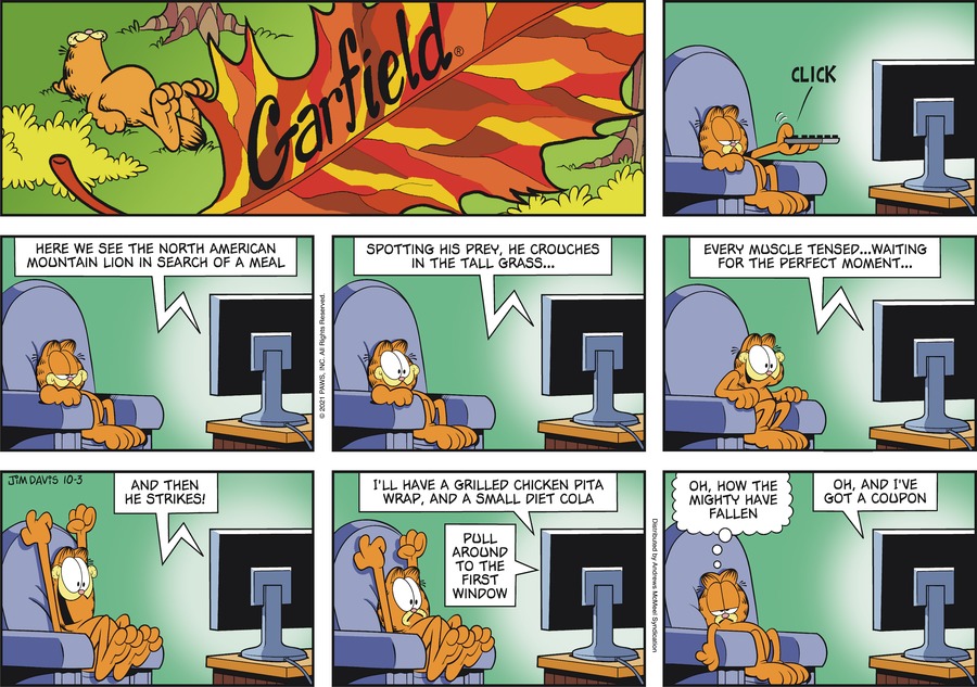 Garfield, October 3, 2021