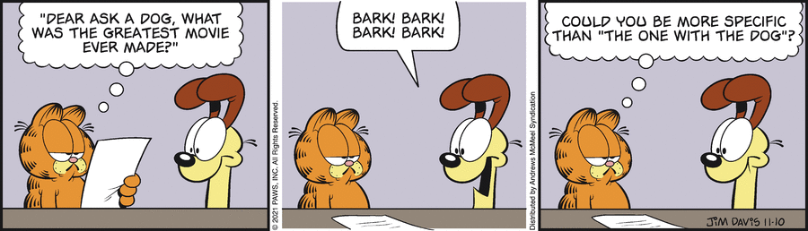 Garfield, November 10, 2021