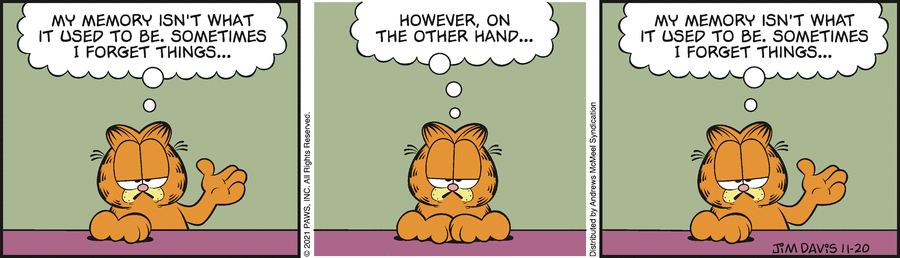 Garfield, November 20, 2021