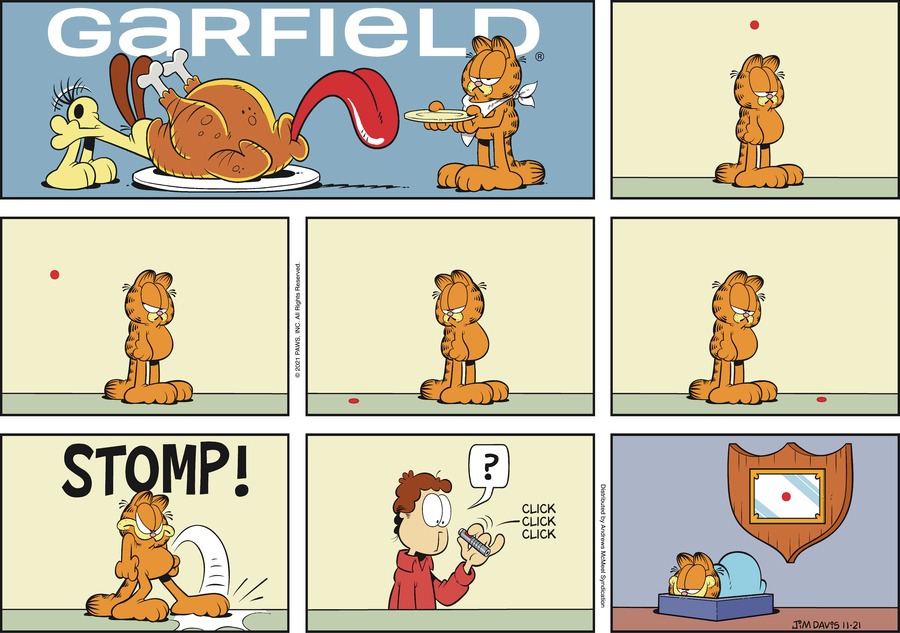 Garfield comic strip for Sunday, November 21, 2021