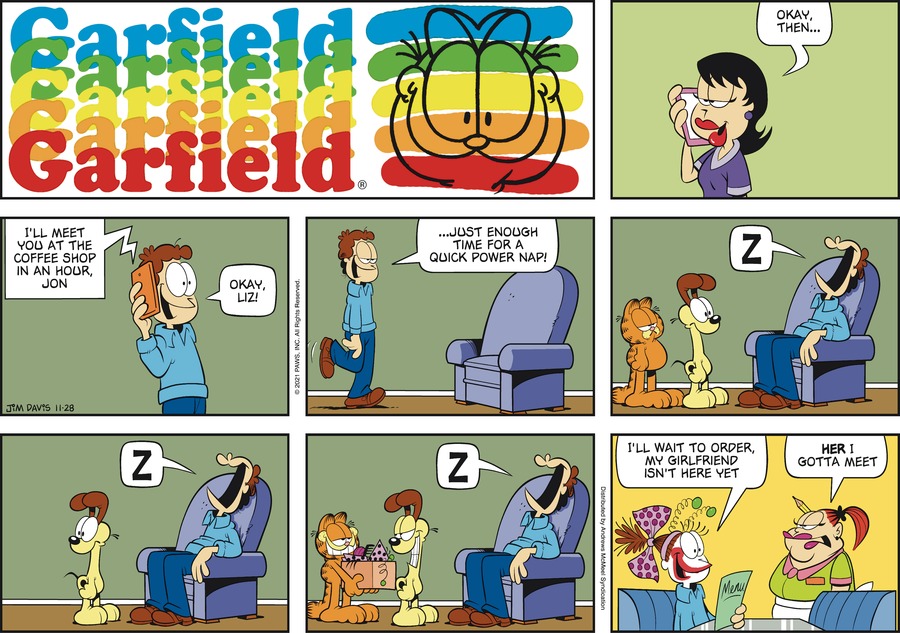 Garfield, November 28, 2021