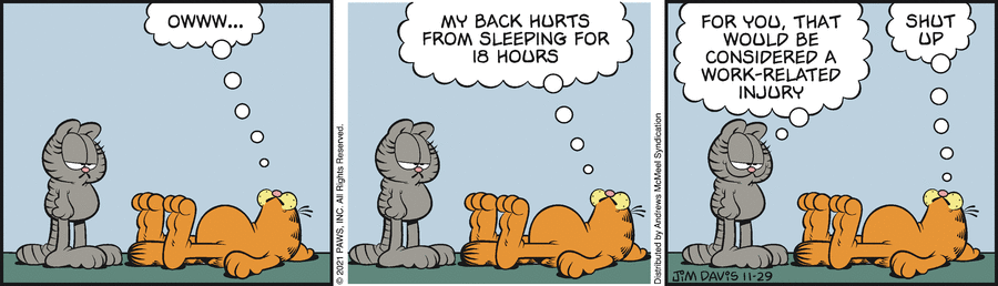 Garfield, November 29, 2021
