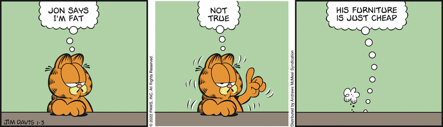 Garfield, January 3, 2022