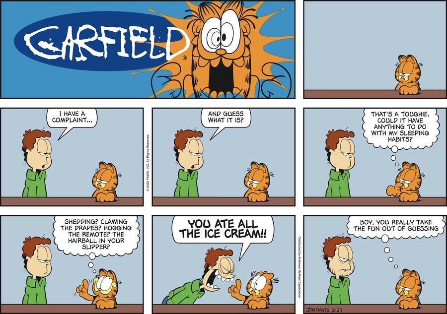 Garfield, February 27, 2022