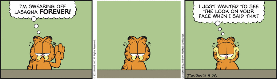 Garfield, March 28, 2022