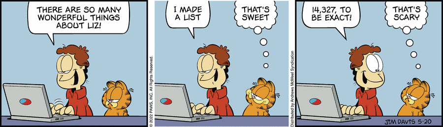 Garfield comic strip for Friday, May 20, 2022