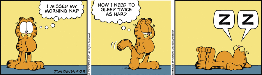 Garfield comic strip for Monday, May 23, 2022