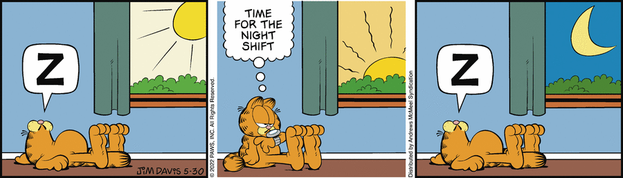 Garfield comic strip for Monday, May 30, 2022