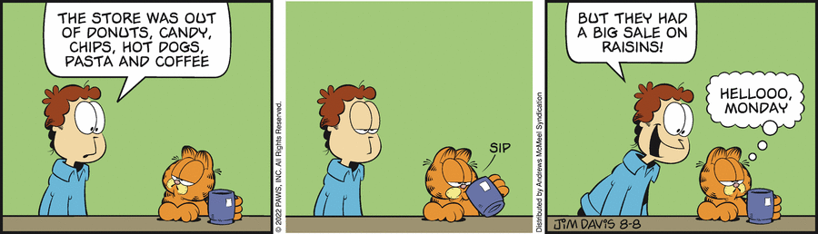 Garfield, August 8, 2022