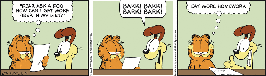 Garfield, August 31, 2022