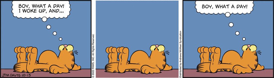 Garfield comic strip for Thursday, October 13, 2022