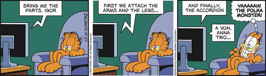 Garfield comic strip for Monday, October 24, 2022