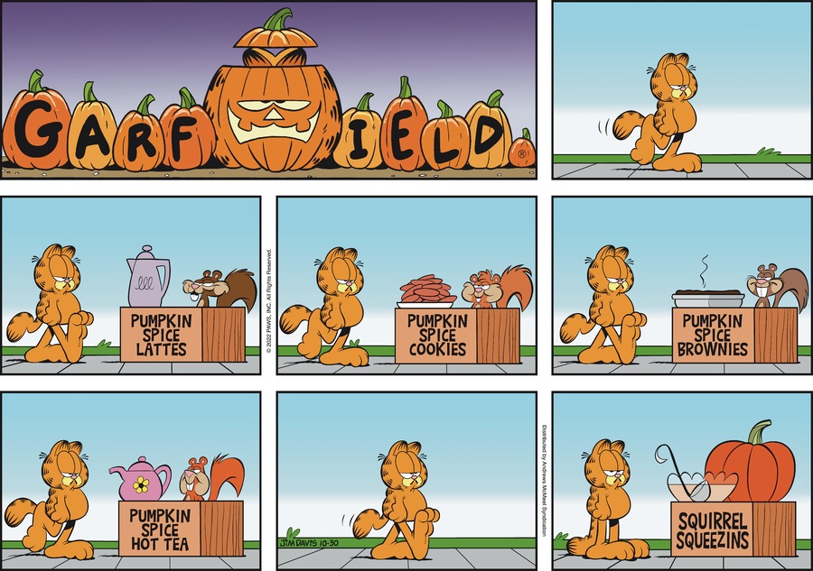 Garfield comic strip for Sunday, October 30, 2022