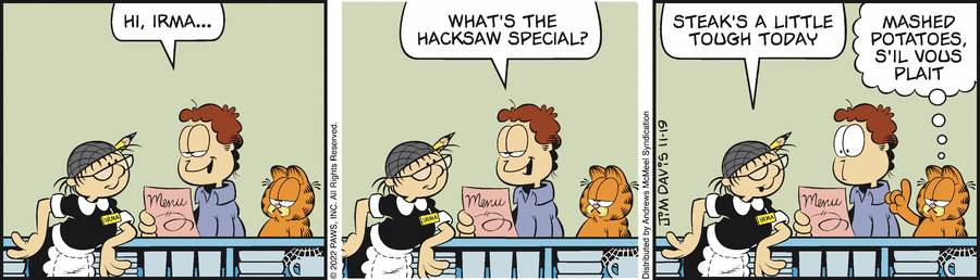 Garfield, November 19, 2022