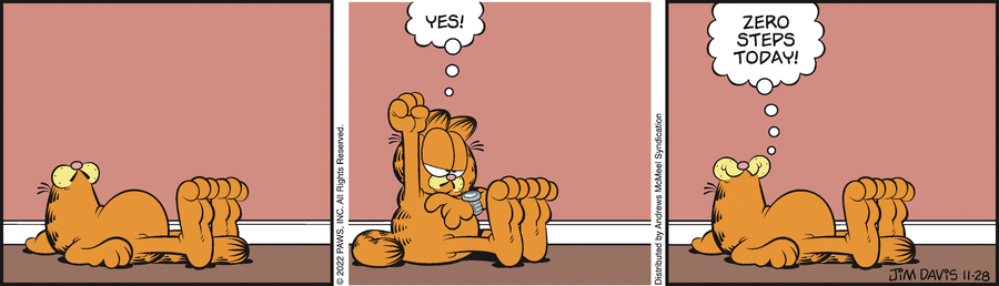 Garfield comic strip for Monday, November 28, 2022