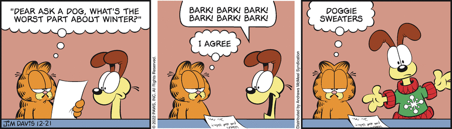Garfield, December 21, 2022