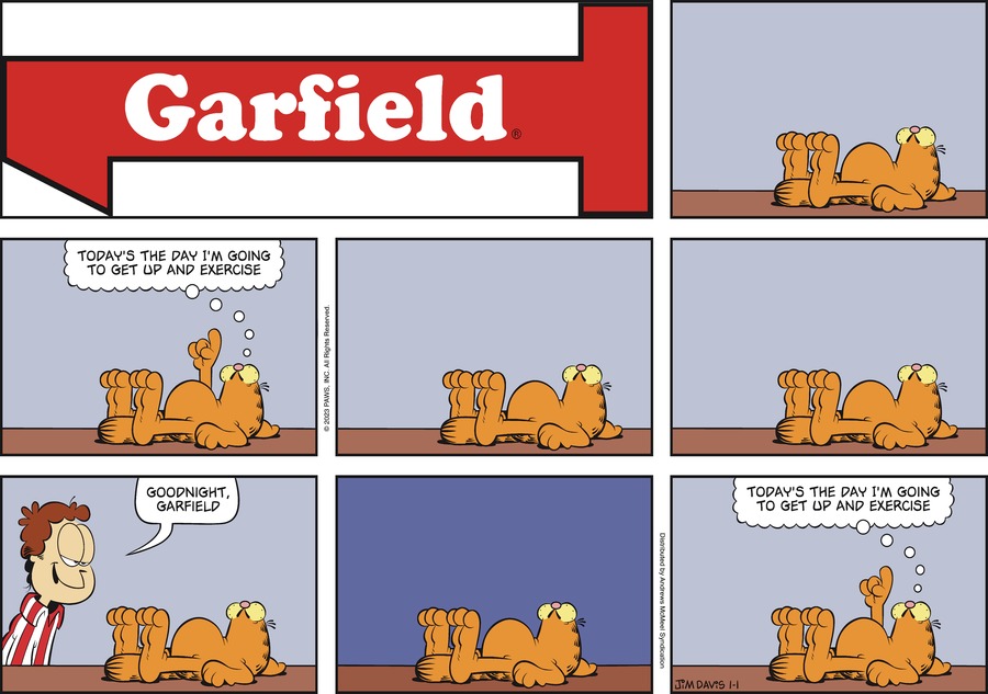 Garfield, January 1, 2023