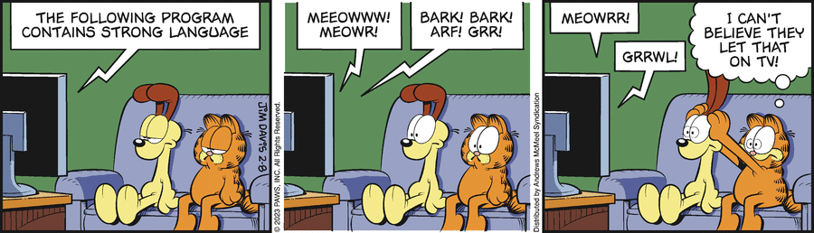 Garfield comic strip for Wednesday, February 8, 2023