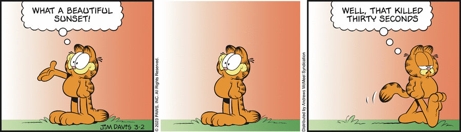 Garfield comic strip for Thursday, March 2, 2023