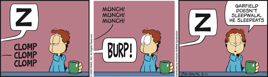 Garfield comic strip for Saturday, March 11, 2023