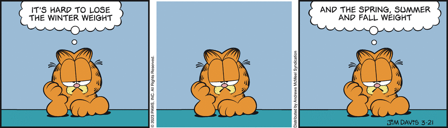 Garfield comic strip for Tuesday, March 21, 2023