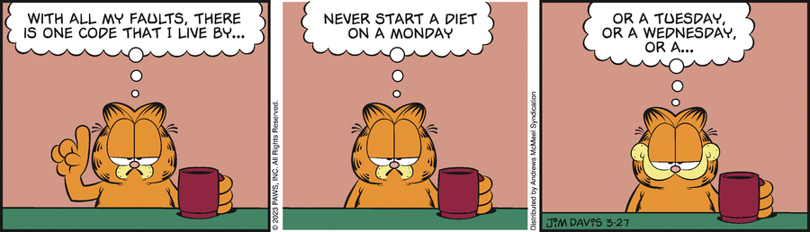 Garfield comic strip for Monday, March 27, 2023