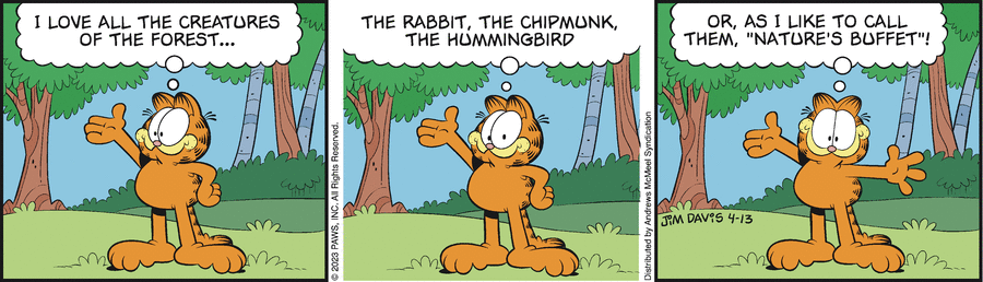 Garfield comic strip for Thursday, April 13, 2023
