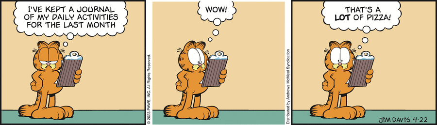 Garfield comic strip for Saturday, April 22, 2023