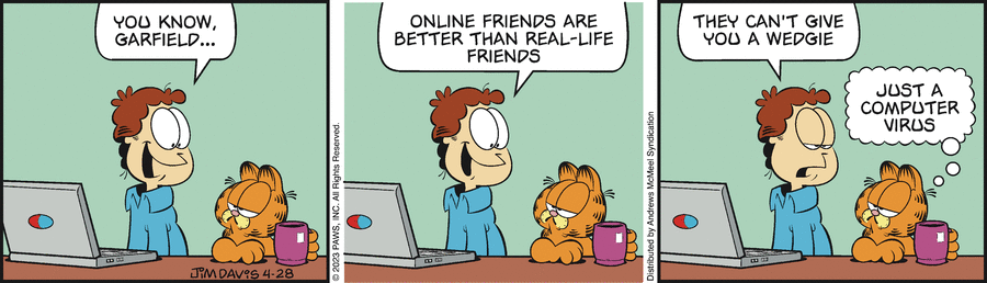 Garfield comic strip for Friday, April 28, 2023