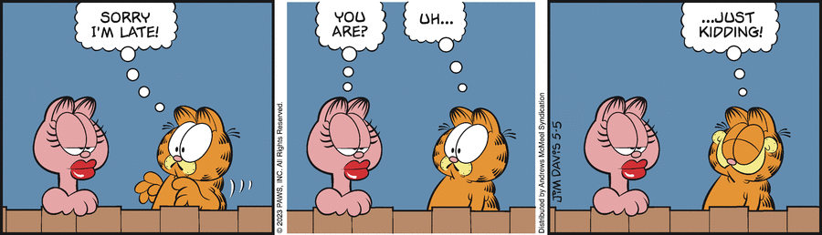 Garfield comic strip for Friday, May 5, 2023