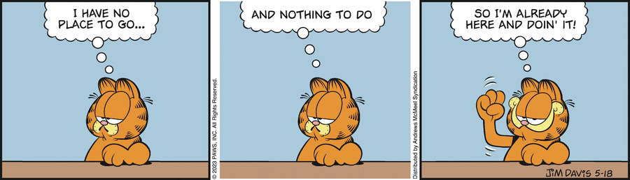 Garfield comic strip for Thursday, May 18, 2023